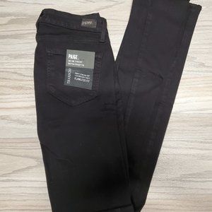 PAIGE Black Skyline Straight Jeans Size 26
